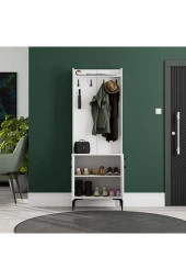 Mezza 5000 ROYAL 2 KAPAKLI 4 ASKILI PORTMANTO BEYAZ thumbnail 4