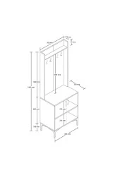 Mezza 5000 ROYAL 2 KAPAKLI 4 ASKILI PORTMANTO BEYAZ thumbnail 6