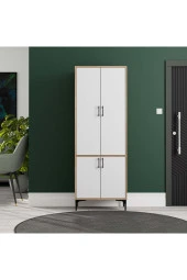 Mezza 5032 ROYAL 4 KAPAKLI 5 ASKILI PORTMANTO SEPET - BEYAZ thumbnail 2