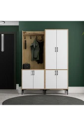 Mezza SET 5002-5032 ROYAL 6 KAPAKLI 9 ASKILI PORTMANTO SEPET-YUNUS-BEYAZ thumbnail 2