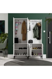 Mezza SET 5030-5000 ROYAL 6 KAPAKLI 9 ASKILI PORTMANTO BEYAZ thumbnail 4