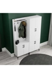 Mezza SET 5000-5030 ROYAL 6 KAPAKLI 9 ASKILI PORTMANTO BEYAZ thumbnail 5