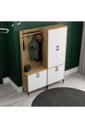 Mezza SET 5002-5032 ROYAL 6 KAPAKLI 9 ASKILI PORTMANTO SEPET-YUNUS-BEYAZ thumbnail 5