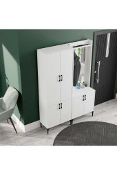 Mezza SET 5030-5010 ROYAL SAĞ AYNALI 6 KAPAKLI 7 ASKILI PORTMANTO BEYAZ thumbnail 5