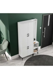 Mezza SET 5030-5040 ROYAL SAĞ AYNALI 4 KAPAKLI 5 ASKILI 2 RAFLI PORTMANTO BEYAZ thumbnail 5