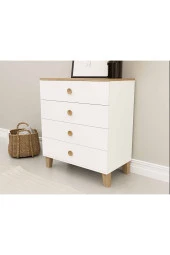 Mezza 3650 Vento 4 Çekmeceli Şifonyer Sepet - Beyaz thumbnail 1