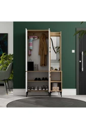 Mezza SET 5032-5042 ROYAL SAĞ AYNALI 4 KAPAKLI 5 ASKILI 2 RAFLI PORTMANTO SEPET-YUNUS-BEYAZ thumbnail 4