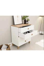 Mezza 3650 Vento 4 Çekmeceli Şifonyer Sepet - Beyaz thumbnail 4