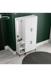 Mezza SET 5040-5030 ROYAL SOL AYNALI 4 KAPAKLI 5 ASKILI 2 RAFLI PORTMANTO BEYAZ - 5