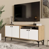Mezza 1548 Artemis 139 Cm Tv Ünitesi Sepet-Beyaz - 1