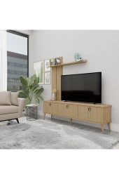 Mezza 1382 TERRA 180 cm (AHŞAP AYAKLI) TV ÜNİTESİ SEPET - YUNUS thumbnail 1