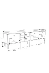 Mezza 1362 Vision Tv Ünitesi Hat - Kaplan - Antrasit - 7