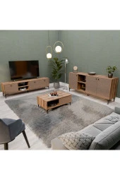Mezza Set 1360-2090-1680 Vision Tv Ünitesi - Orta Sehpa - Konsol Seti HAT - KAPLAN - 1