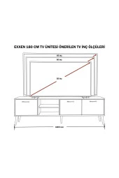 Mezza SET 1585-2074-1624 EXXEN (AHŞAP AYAKLI) TV ÜNİTESİ - ORTA SEHPA - KONSOL SETİ SEPET - BEYAZ thumbnail 5