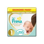 Prima Premium Care Bebek Bezi 1 Beden Yenidoğan 2-5 Kg  210 Adet - 1