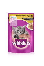 WHİSKAS Kümes Hayvanlı Pouch Poşet Yavru Kediler Için Tam Mama Konserve 85 Gr. - 1