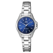 Q&Q QC207J001Y Lacivert Gümüş Çelik Kordonlu Sevgili Çift Kol Saatleri - 3