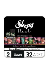 SLEEPY Black Premium Plus Günlük Ped Uzun 32 Adet Ped - 1