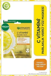 GARNİER C Vitamini Parlaklık Verici Kağıt Yüz Maskesi - 1