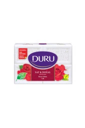 DURU Saf & Doğal Kaynaklı Gül 4 Adet Beyaz Kalıp Sabun 600gr - 1