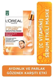 L'OREAL PARİS Revitalift Clinical Anında Aydınlatıcı C Vitamini Serum Etkili Maske - 1