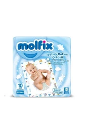 MOLFİX Bebek Bakım Örtüsü 60 X 60 Cm 10 Adet - 1