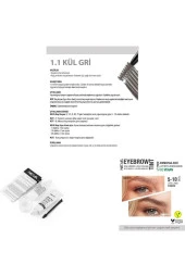 NEVA Eyebrow Tint Vegan Kaş Boyası Seti 1.1 Kül Gri - 2