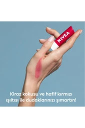 NIVEA Dudak Bakım Kremi Ve Parlatıcısı Kiraz 4,8gr,24 Saat Nem,dudak Bakımı,kiraz Kokusu, Hafif Işıl thumbnail 4
