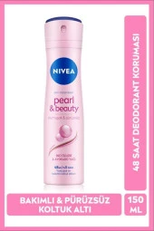 NIVEA Kadın Sprey Deodorant Pearl&Beauty 150ml, Ter Kokusuna Karşı 48 Saat Koruma thumbnail 1