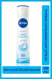 NIVEA Fresh Natural Kadın Deodorant Sprey 150 ml thumbnail 1