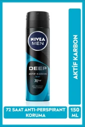 Nıvea Men Erkek Sprey Deodorant Deep Beat 150Ml,72 Saat Anti-Perspirant Koruma - 1
