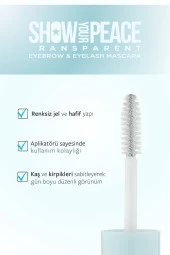 SHOW BY PASTEL Show Your Peace Transparent Eyebrow & Eyelash Mascara - Transparan Kaş ve Kirpik Maskarası - 3
