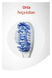 COLGATE 360 Optik Beyaz Dil ve Yanak Temizleyicili Orta Beyazlatıcı Diş Fırçası  1+1 thumbnail 2