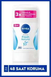 NIVEA Kadın Stick Deodorant Fresh Natural 48 Saat Deodorant Koruması 50ml thumbnail 1