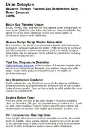 NOVOCRİN Placenta Saç Dökülmesine Karşı Şampuan 300 Ml - 3