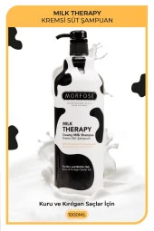 MORFOSE Milk Therapy Şampuan 1000 ml - Süt Proteinli, Onarıcı, Besleyici Etki - 1