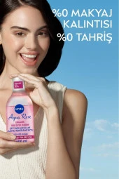 NIVEA Aqua Rose Micellar Gül Suyu Çift Fazlı Makyaj Temizleme Suyu 400ml, Yüz Göz Ve Dudak, Nemlendirici - 2