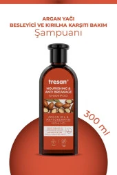 TRESAN Argan Yağı & Phyto Keratin Besleyici Ve Kırılma Karşıtı Bakım Şampuanı 300 Ml thumbnail 1
