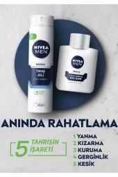 NIVEA MEN Erkek Hassas Koruma Tıraş Jeli 200ml, Hassas Ciltlere Özel, Yanma Kızarma Kuruma Engelleyici - 2