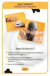 MORFOSE Milk Therapy Saç Bakım Kremi 500 ml - Besleyici, Koruyucu Etki - 3