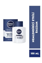 NIVEA MEN Erkek Tıraş Sonrası Balsam 100ml Protect&Care, Onarıcı, Yenileyici, Tahriş Önleyici, E Vitamini - 1