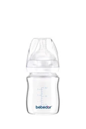 BEBEDOR Geniş Ağızlı Isıya Dayanıklı Cam Biberon 120ml 50301 - 1