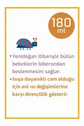 BEBEDOR Geniş Ağızlı Isıya Dayanıklı Cam Biberon 120ml 50301 - 3