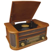 Mikado Nostalgia MN-P325 DÖNENCE Pikap Ahşap 2X5W Stereo Spk MP3 Çalar USB-Radyo-CD-Kaset -BT Müzik - 1