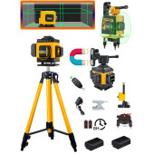 Eisenn Alman 16 Köşe 2 Akülü Artı Lazer Terazi + Tripod Hediyeli Kumandalı Mıknatıslı 360 Derece 45 Mt Menzil Yeşil Çizgi - 1