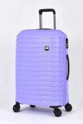 Elatae Ehs Orta Boy Polipropilen Kırılmaz Valiz Lila 010663 thumbnail 1