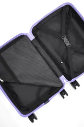 Elatae Ehs Orta Boy Polipropilen Kırılmaz Valiz Lila 010663 thumbnail 4