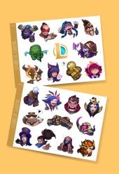 LOL - league of legends -icons -lol 2'li sticker - oyun sticker - süsleme - başarı ödül çıkartmaları thumbnail 3
