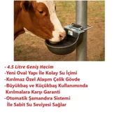 Otomatik Şamandıralı 4.5 Litre Kırılmaz Çelik Döküm Hayvan Suluğu-2 Adet thumbnail 2