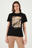 FASHION FRIENDS KADIN BASKILI T-SHİRT 24Y0698K1 - 2